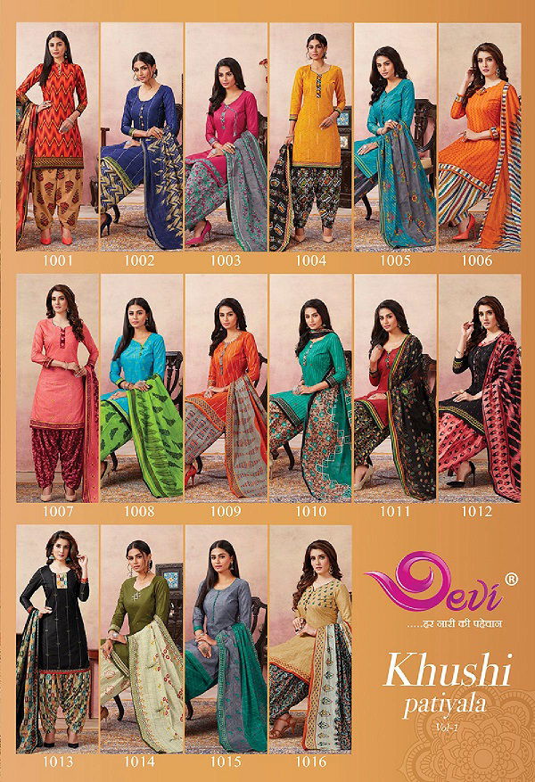 Devi Khushi Latest Printed Patiala Regular Wear Pure Cotton Readymade Collection
